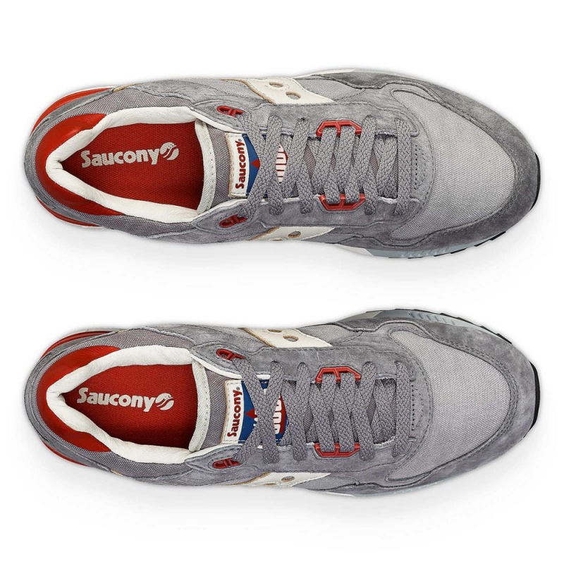 Saucony Shadow 5000 Stonewash Grey/Red | 435276-WNG