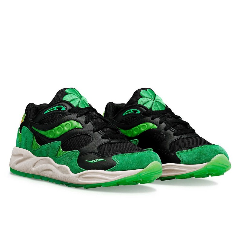 Saucony Shamrock Grid Shadow 2 Black/Green | 641890-NRW