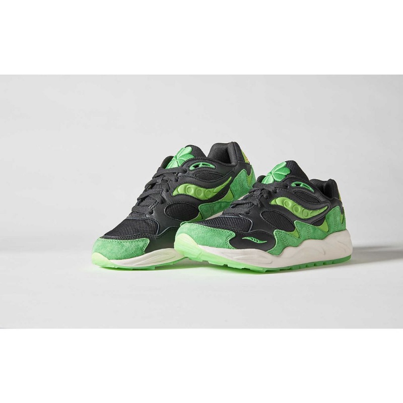 Saucony Shamrock Grid Shadow 2 Black/Green | 641890-NRW