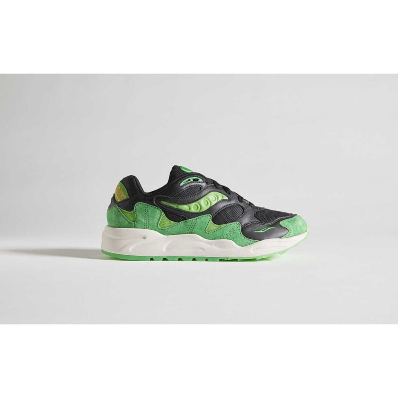 Saucony Shamrock Grid Shadow 2 Black/Green | 641890-NRW