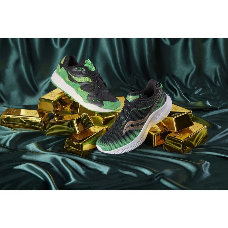 Saucony Shamrock Kinvara 14 Black/Green | 426075-LQM