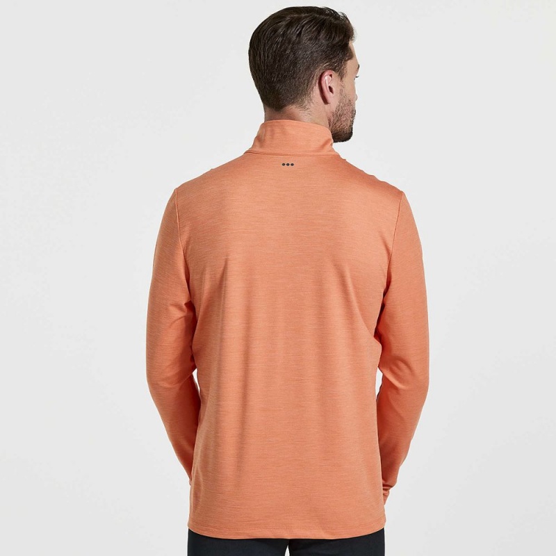 Saucony Solstice 1/4 Zip Ember Heather | 193028-DNQ