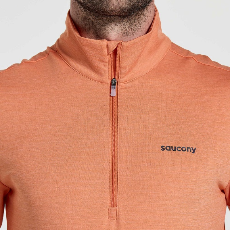 Saucony Solstice 1/4 Zip Ember Heather | 193028-DNQ