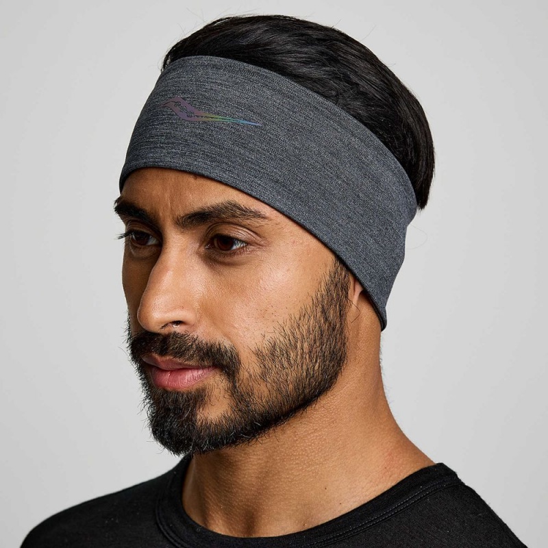 Saucony Solstice Headband Black Heather | 756201-XYJ