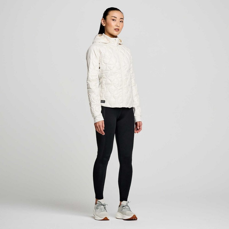 Saucony Solstice Oysterpuff Jacket Linen | 159780-DAG