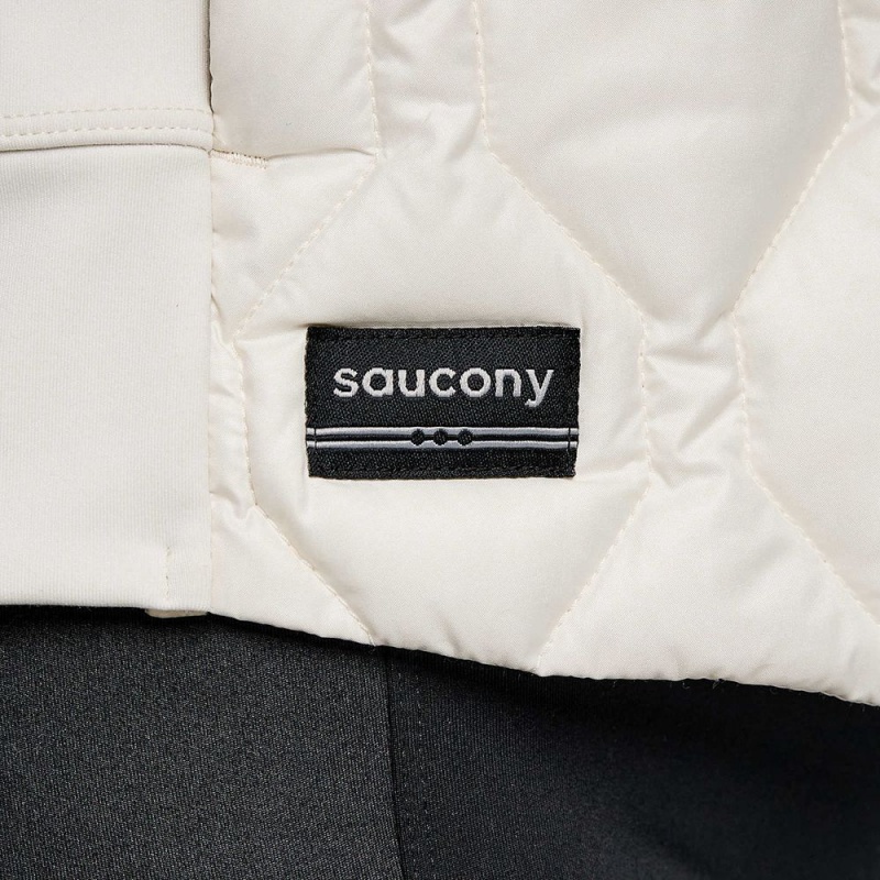 Saucony Solstice Oysterpuff Jacket Linen | 159780-DAG