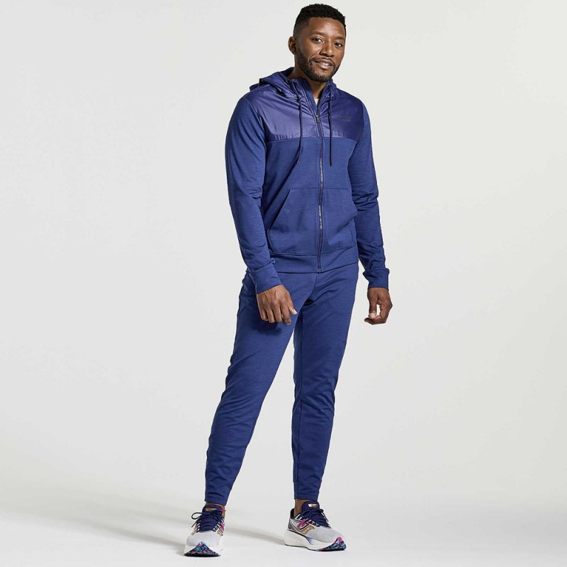 Saucony Solstice Zip Hoody Sodalite Heather | 706821-CEL