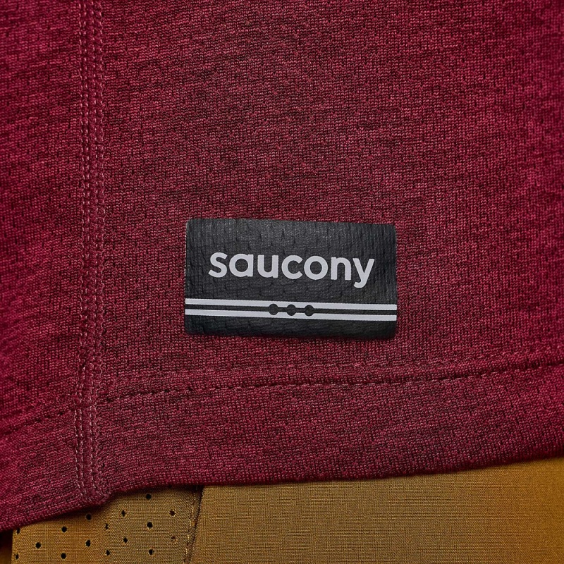 Saucony Stopwatch Graphic Long Sleeve Sundown Heather Graphic | 325618-AGX