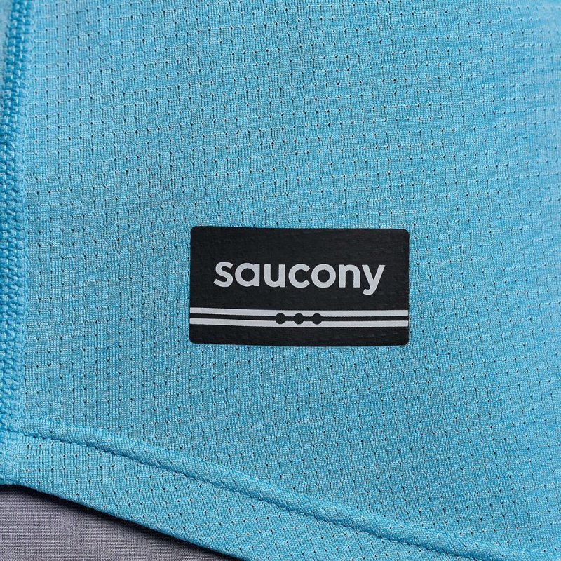 Saucony Stopwatch Graphic Short Sleeve Breeze Heather Graphic | 509164-LMG