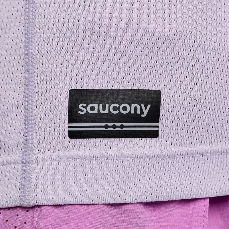 Saucony Stopwatch Graphic Short Sleeve Mauve Graphic | 394875-GIP