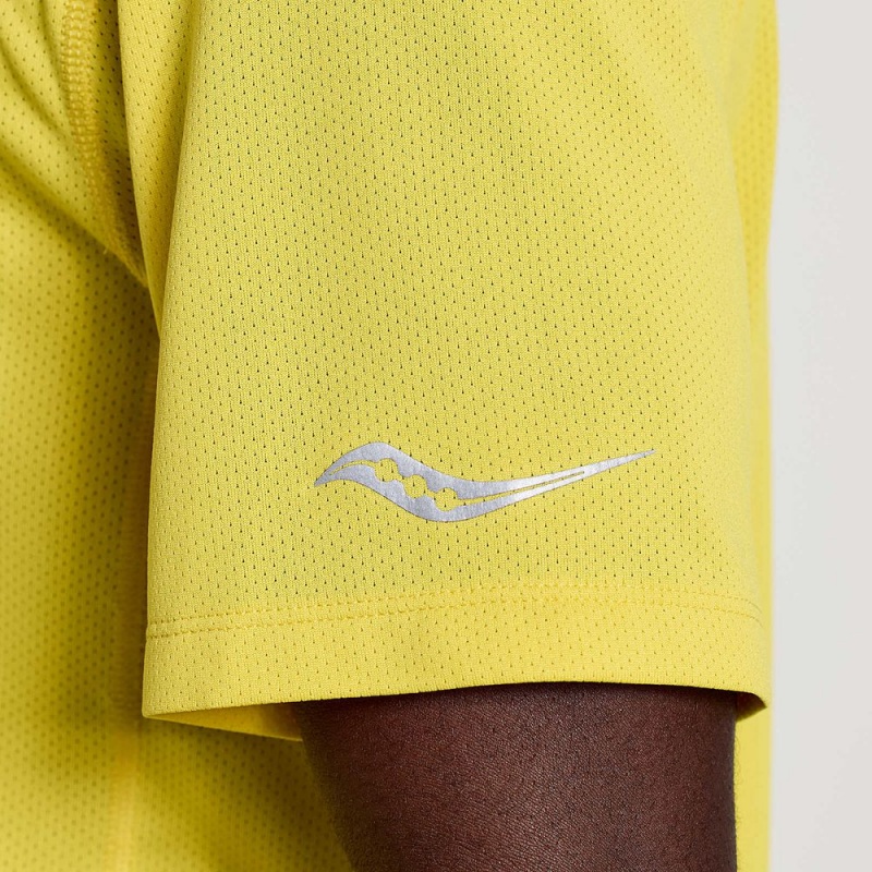 Saucony Stopwatch Graphic Short Sleeve Sulphur Heather Graphic | 892403-QCK