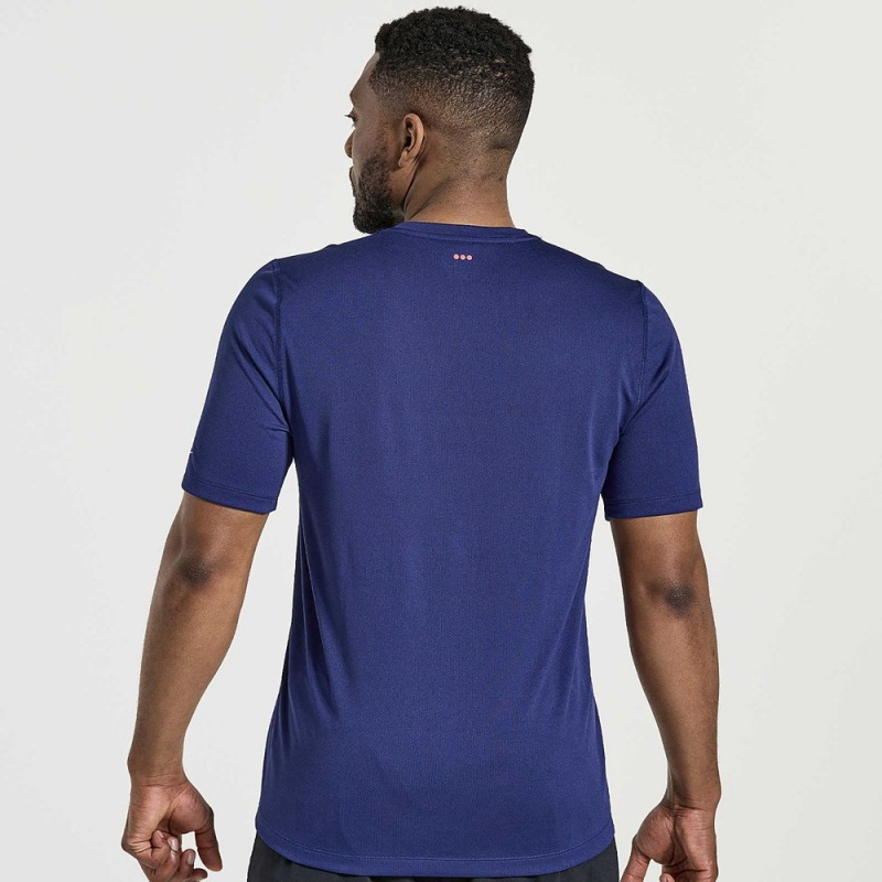 Saucony Stopwatch Graphic Short Sleeve Sodalite Graphic | 417529-RMS