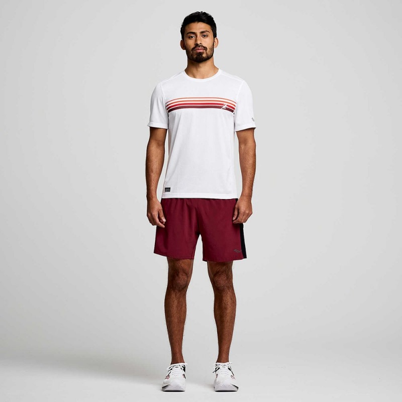 Saucony Stopwatch Graphic Short Sleeve White Graphic | 986417-LEJ