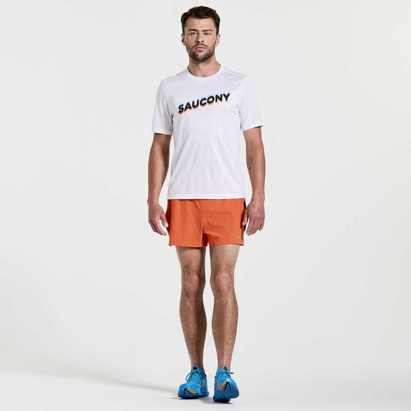 Saucony Stopwatch Graphic Short Sleeve White Graphic | 148562-MQP