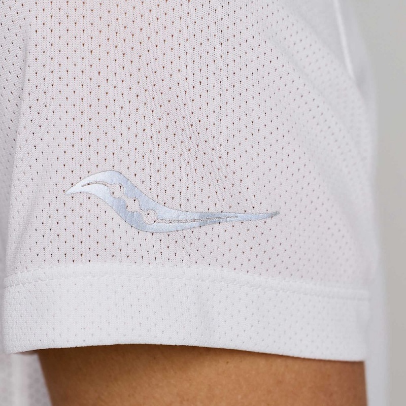 Saucony Stopwatch Graphic Short Sleeve White Graphic | 826079-VGX