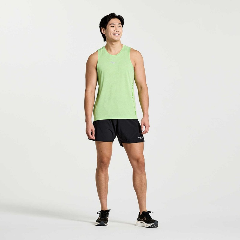 Saucony Stopwatch Graphic Singlet Invader Heather Graphic | 538196-EHI