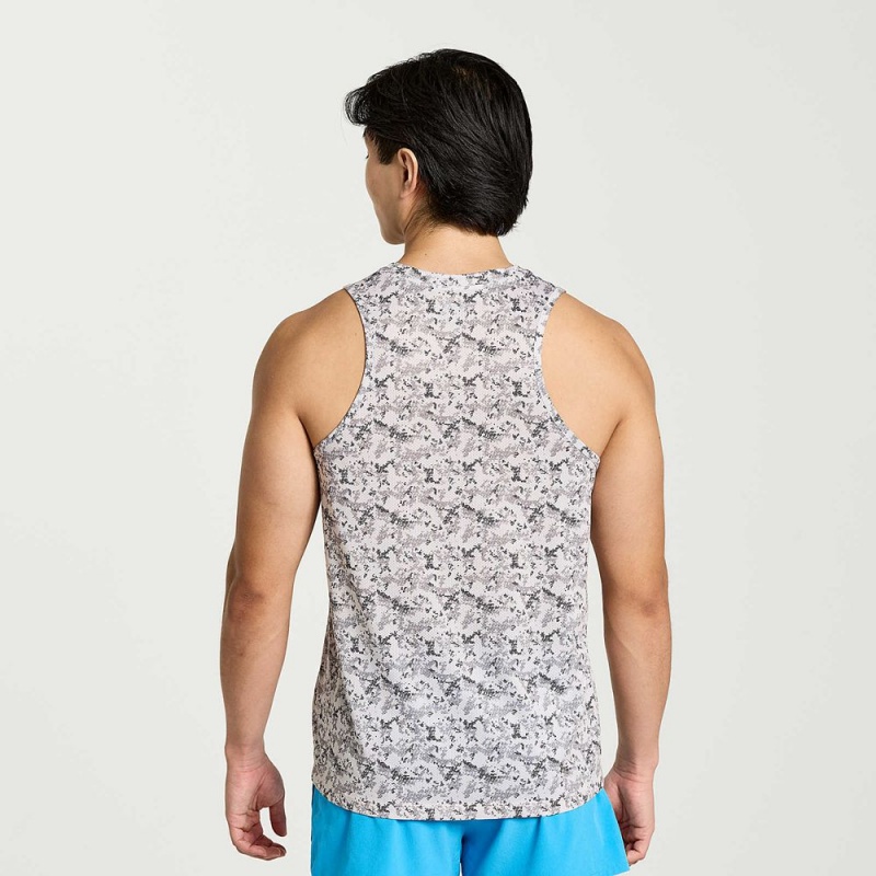 Saucony Stopwatch Graphic Singlet Lunar Rock Camo Print | 385204-MKH