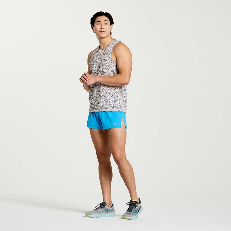 Saucony Stopwatch Graphic Singlet Lunar Rock Camo Print | 385204-MKH