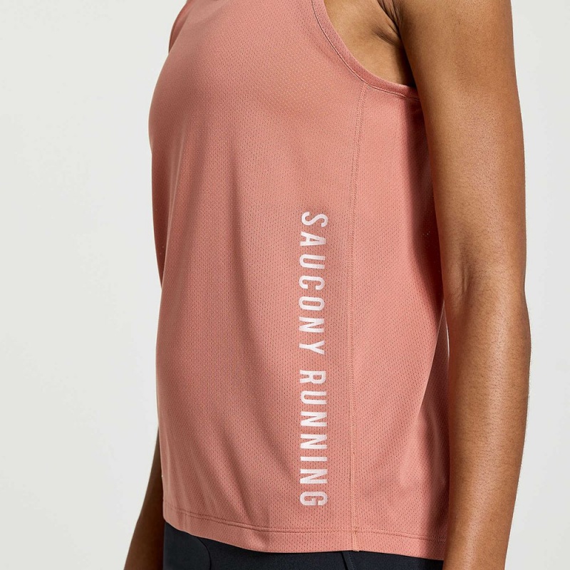 Saucony Stopwatch Graphic Singlet Soot Graphic | 350194-AMN