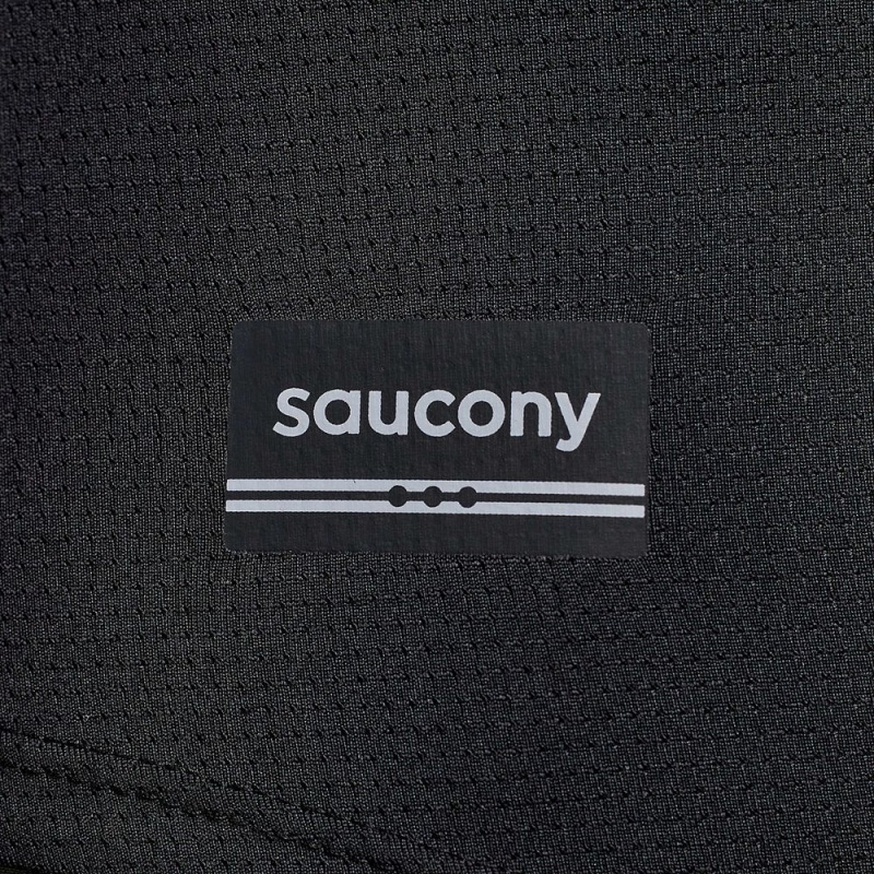 Saucony Stopwatch Long Sleeve Black | 781562-BQF