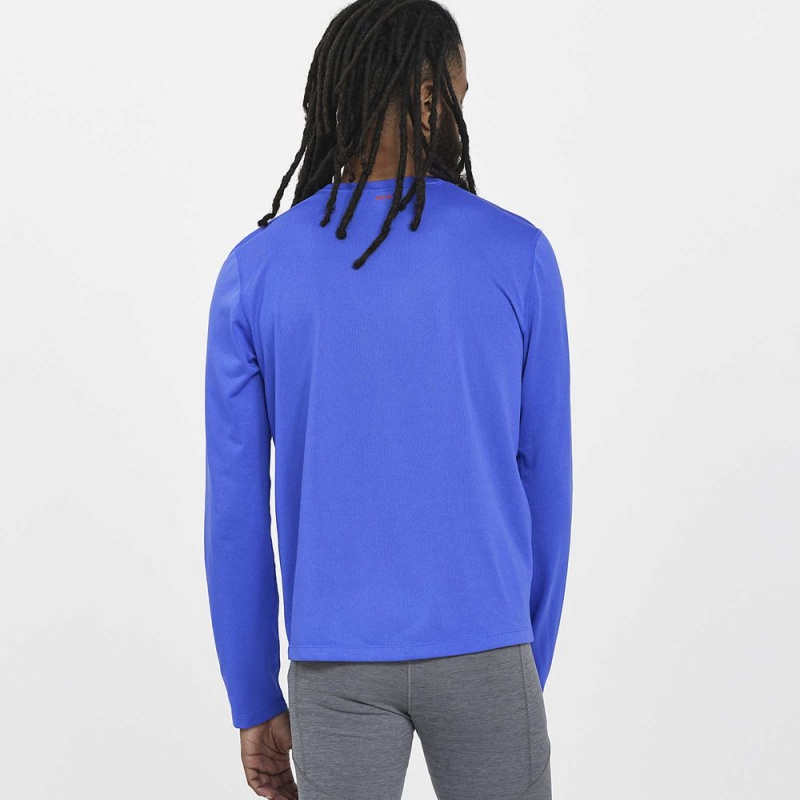 Saucony Stopwatch Long Sleeve Blue Raz | 801965-HMA