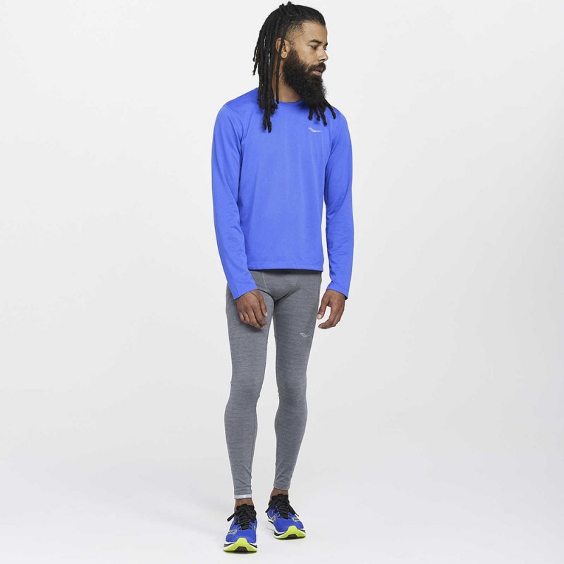 Saucony Stopwatch Long Sleeve Blue Raz | 801965-HMA