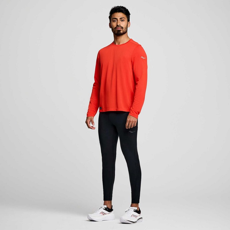 Saucony Stopwatch Long Sleeve Infrared | 572183-XIN