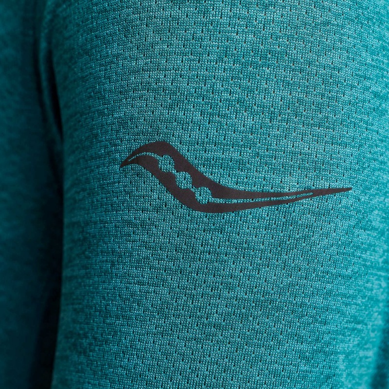 Saucony Stopwatch Long Sleeve Ink Heather | 061395-ERA