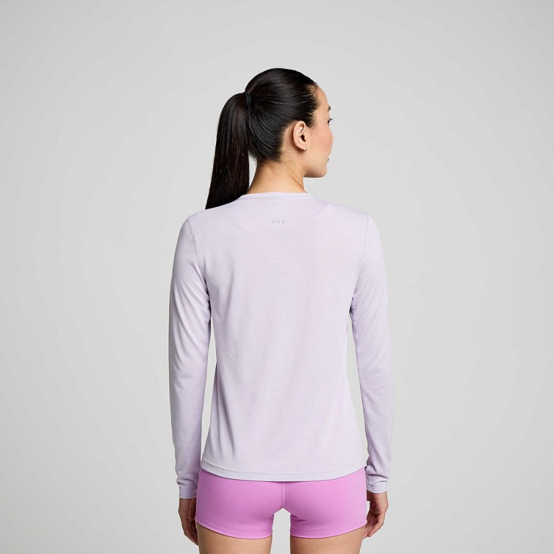 Saucony Stopwatch Long Sleeve Mauve | 287509-DUM