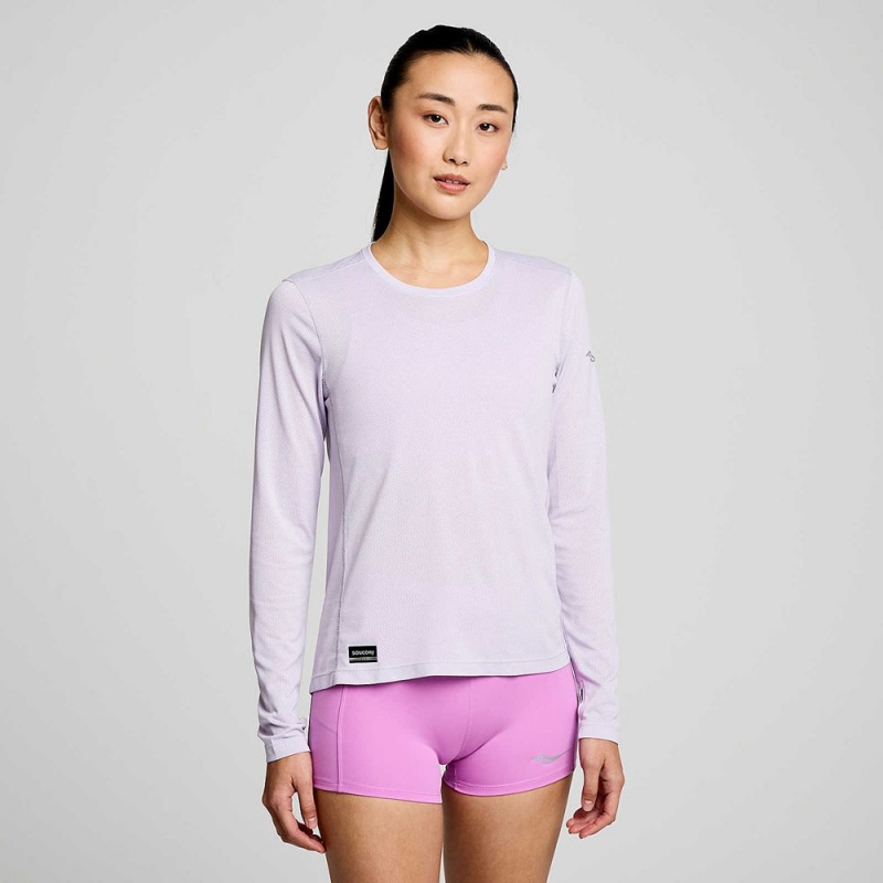 Saucony Stopwatch Long Sleeve Mauve | 287509-DUM