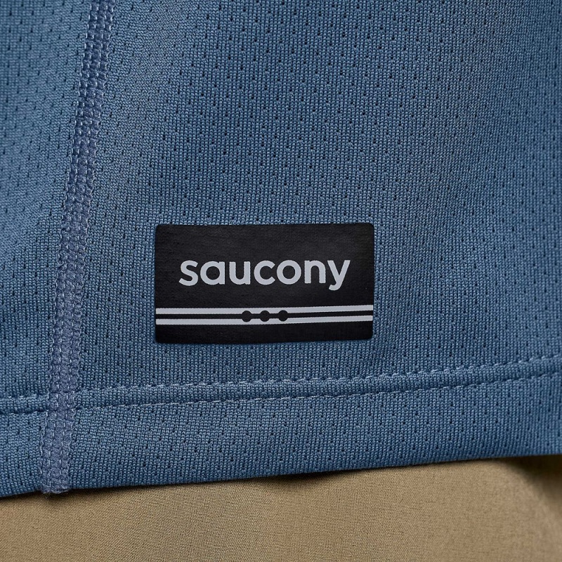 Saucony Stopwatch Long Sleeve Murk | 429761-ZEO