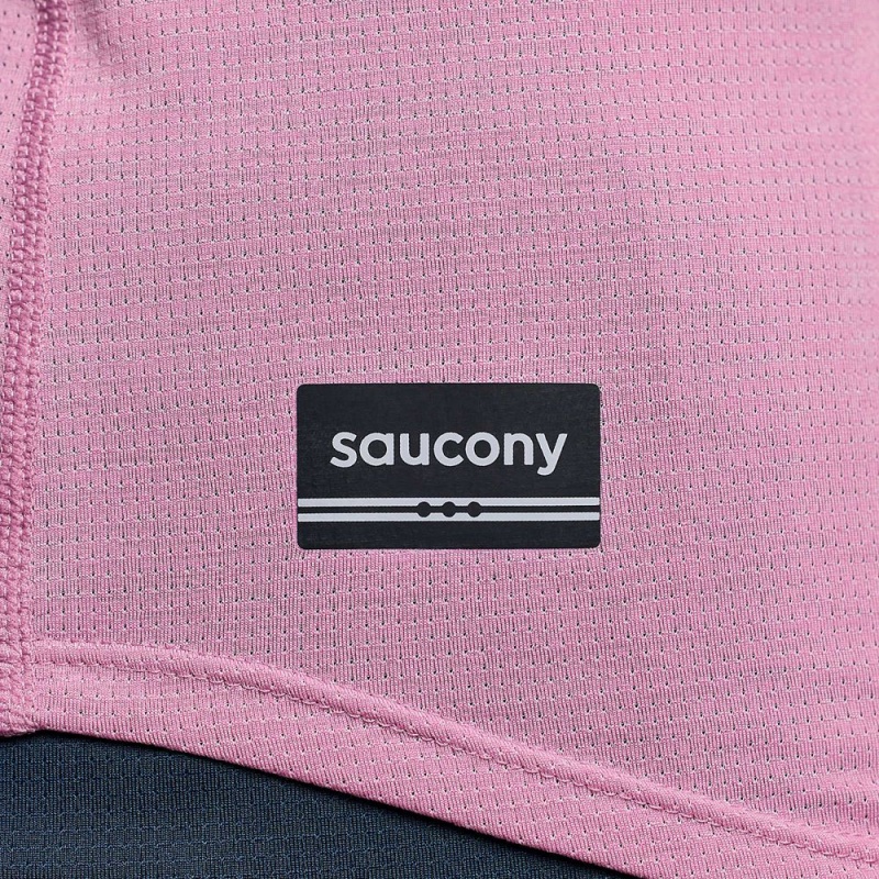 Saucony Stopwatch Long Sleeve Orchid Heather | 324961-PJV