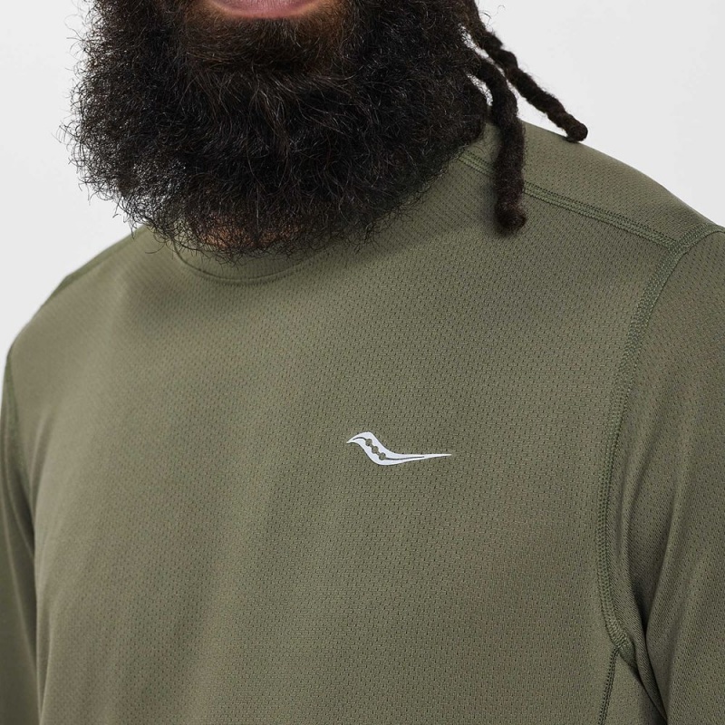 Saucony Stopwatch Long Sleeve Rockface | 913682-ALR