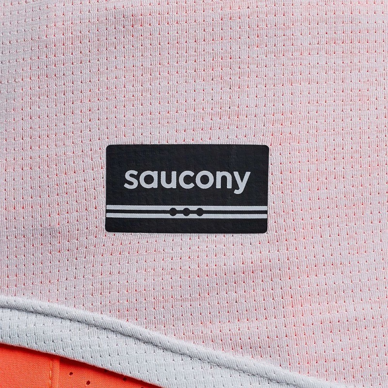 Saucony Stopwatch Short Sleeve Granite Heather | 203965-OCN