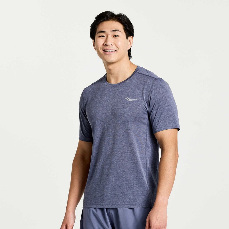 Saucony Stopwatch Short Sleeve Horizon Heather | 548167-OAN