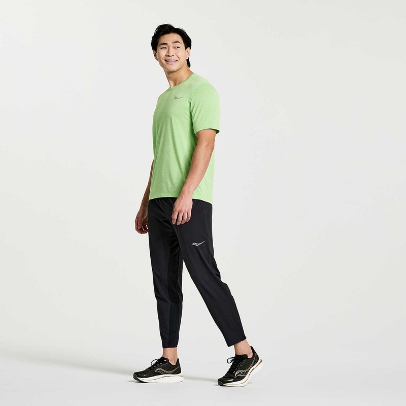 Saucony Stopwatch Short Sleeve Invader Heather | 569318-XWT