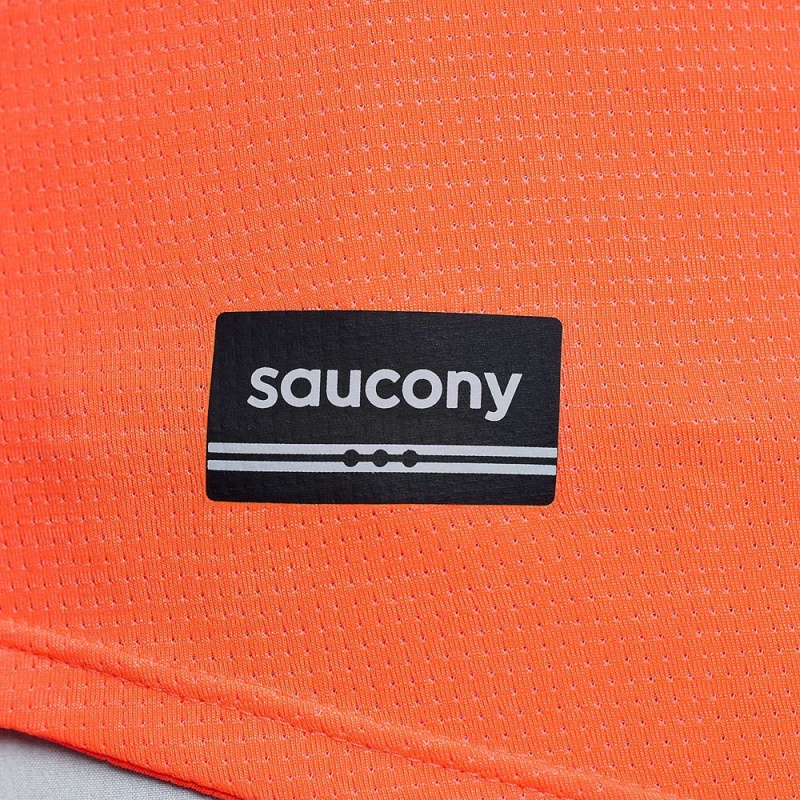 Saucony Stopwatch Short Sleeve ViZiRed | 736840-CQI