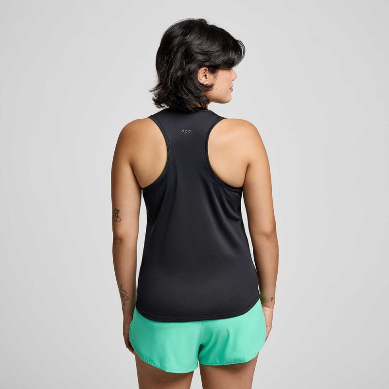 Saucony Stopwatch Singlet Black | 457081-HJQ