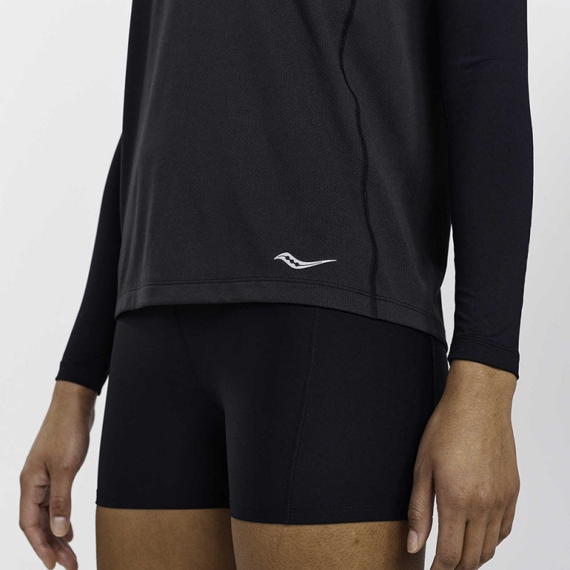 Saucony Stopwatch Singlet Black | 904285-FSZ