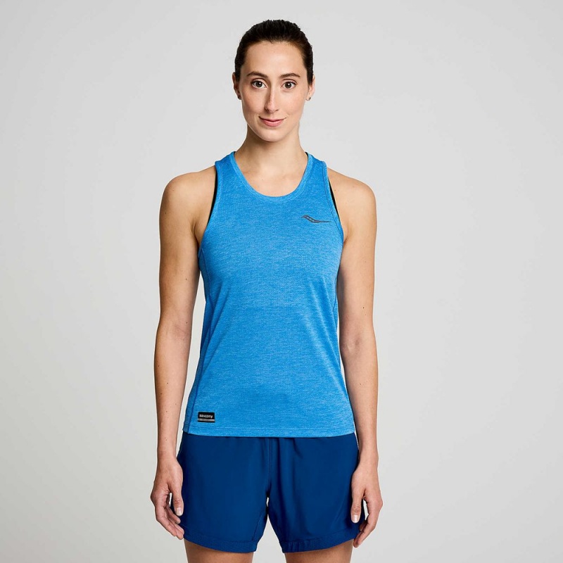 Saucony Stopwatch Singlet Bluelight Heather | 741635-ZTX