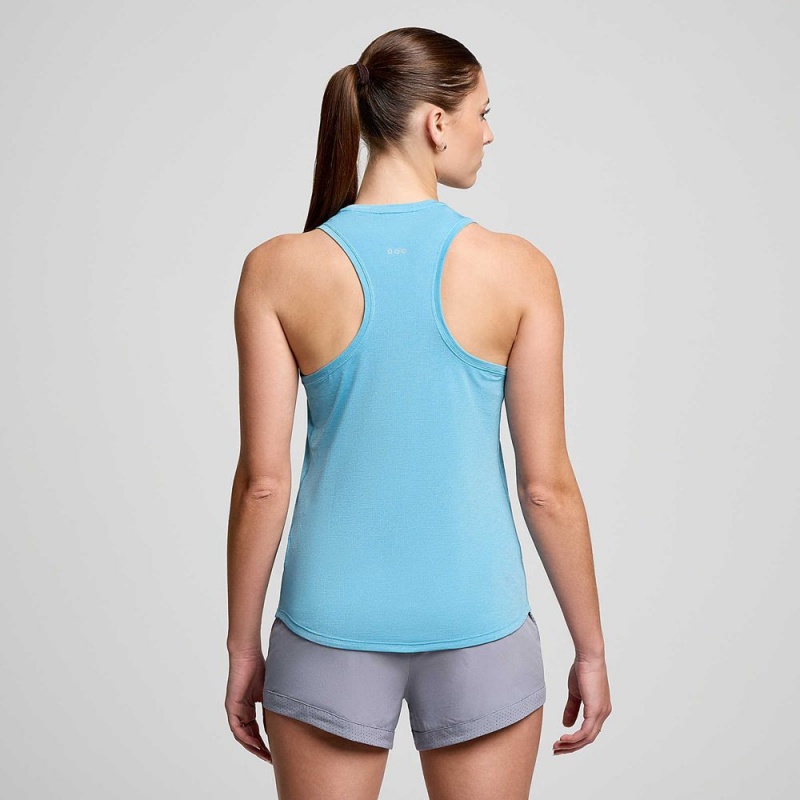 Saucony Stopwatch Singlet Breeze Heather | 513720-UYG