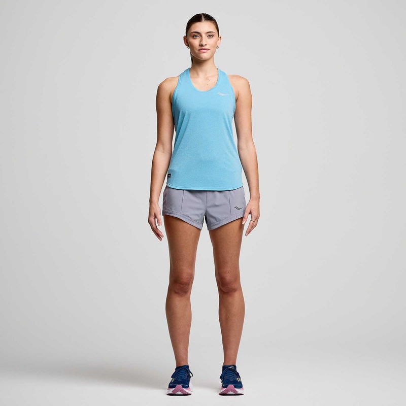 Saucony Stopwatch Singlet Breeze Heather | 513720-UYG