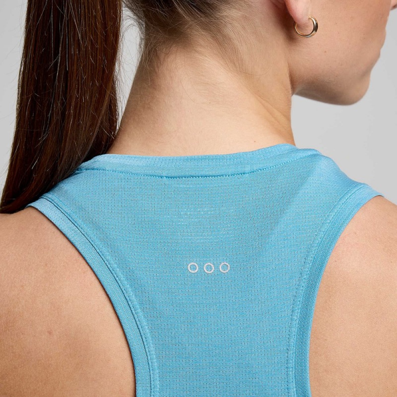 Saucony Stopwatch Singlet Breeze Heather | 513720-UYG