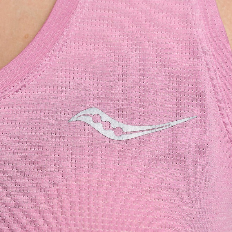 Saucony Stopwatch Singlet Orchid Heather | 651743-FCO