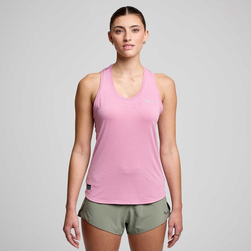 Saucony Stopwatch Singlet Orchid Heather | 651743-FCO