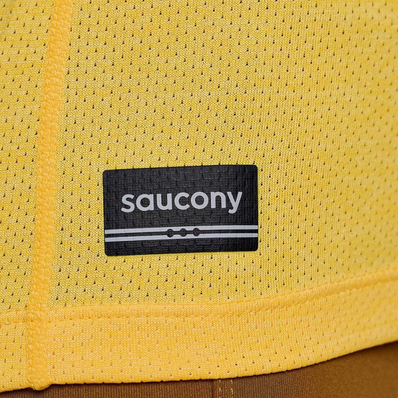 Saucony Stopwatch Singlet ViZiGold Heather | 276493-BAZ