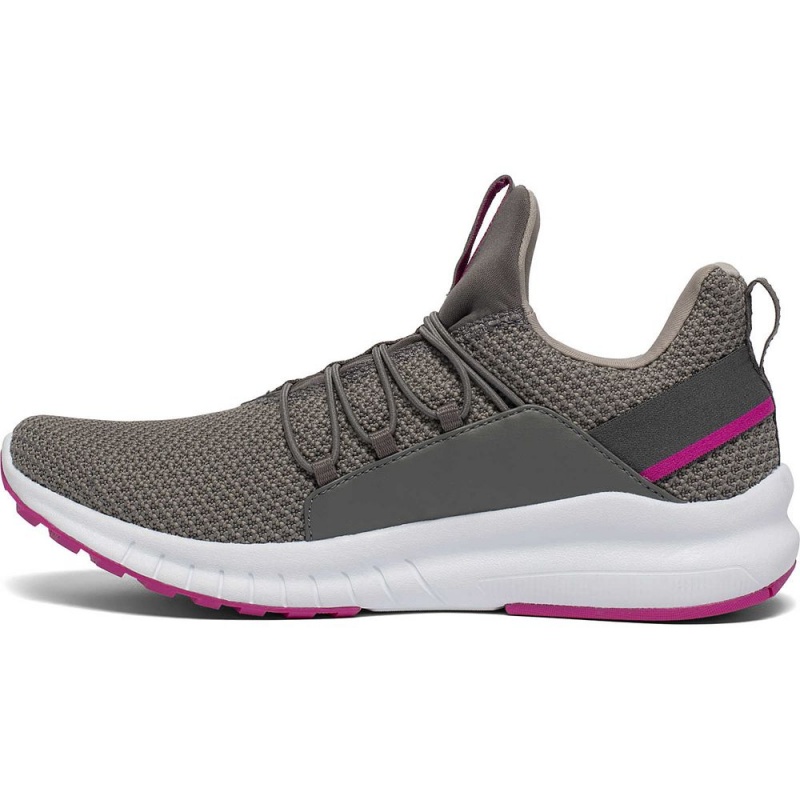 Saucony Stretch & Go Glide Grey/Pink | 127684-IDF