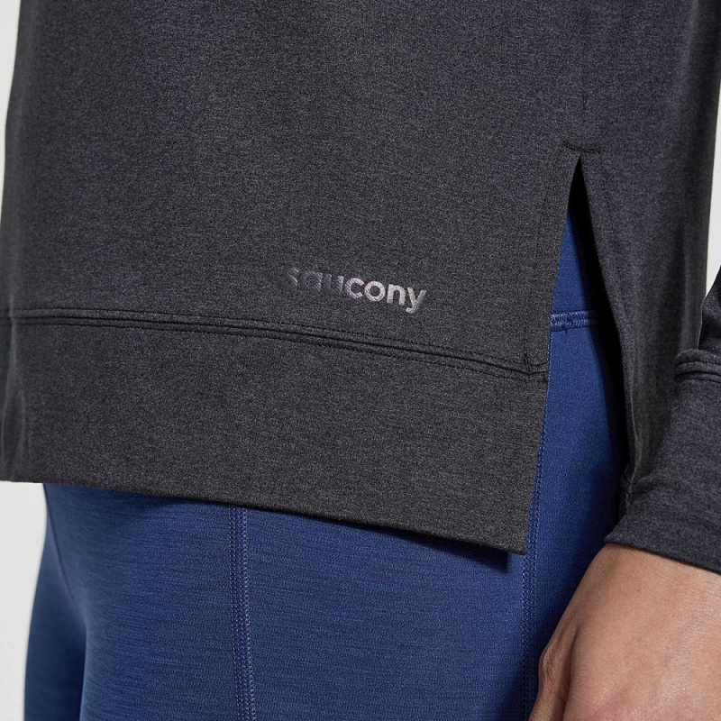 Saucony Sunday Layer Top Black Heather | 168250-CGV