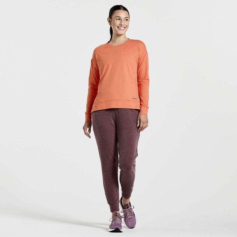 Saucony Sunday Layer Top Ember Heather | 815974-ZLM