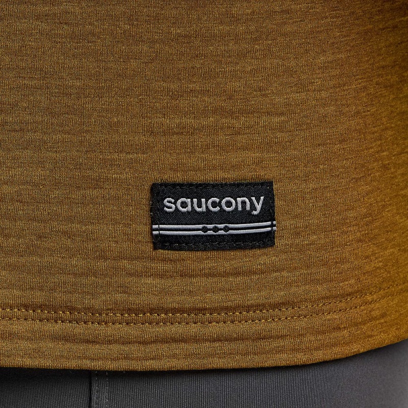 Saucony Triumph 3d 1/2 Zip Bronze Heather | 021764-DTE